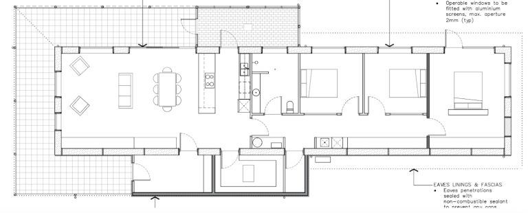 Image shows 9 star house plans, with a long east-west axis.